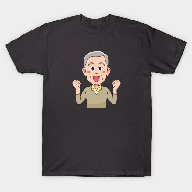 Cute Energetic Grandpa T-Shirt by teegear